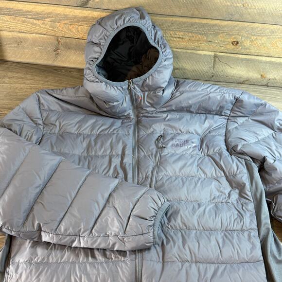 Eddie Bauer Down 550 Puffer Jacket Size XL Hooded Hiking Lightweight Packable - Picture 12 of 16